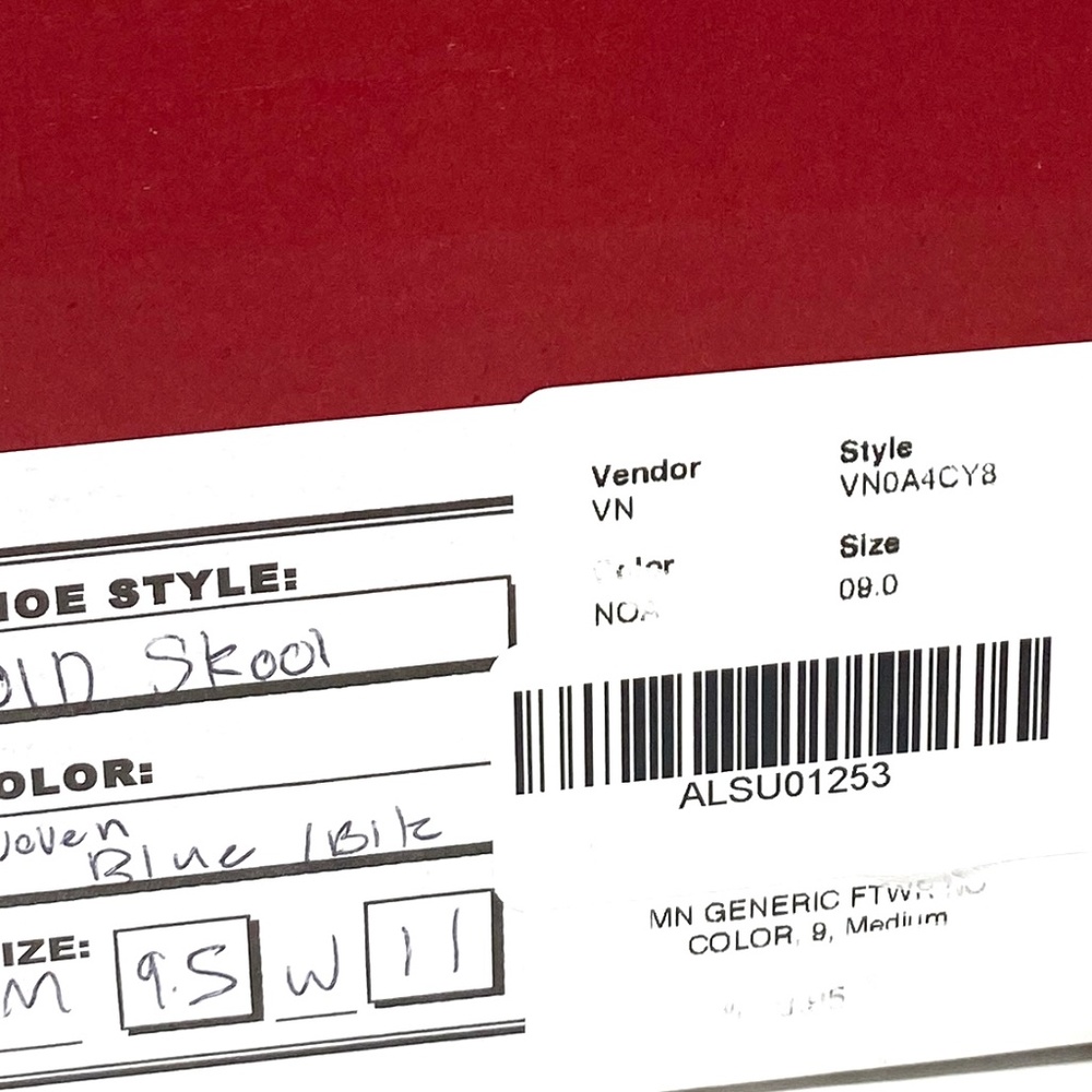 VANS Old Skool For Men Sneakers Suede Skate Blue Canvas Low Top Custom ALSU01253 - Picture 6 of 7